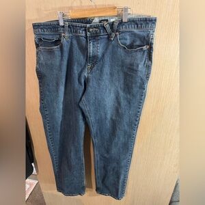 Mens Volcom Solver Modern Straight Dark Wash Denim Jeans Size 38